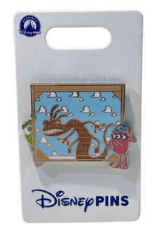 Disney Parks Pixar Monsters Inc. Mike Wazowski Fungus Randall Boggs Pin New Card