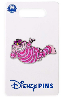 Disney Parks Glitter Cheshire Cat Alice in Wonderland Pin New with Card