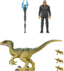 Jurassic World Dominion Dino Pack Dr Ian Malcolm & Velociraptor Toy New with Box