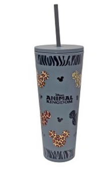 Disney Parks Tumbler Animal Kingdom Animal Print Mickey Icons New With Tag