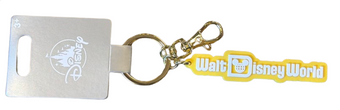 Disney Parks Walt Disney World Logo Mania Yellow Keychain New With Tag