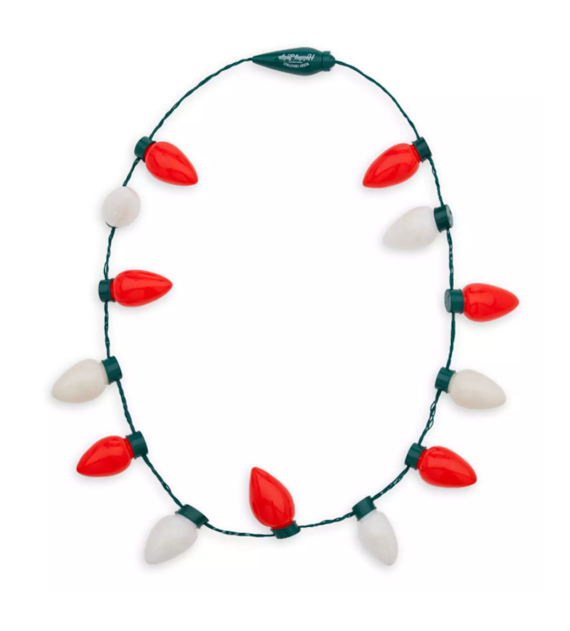 Disney Walt's Holiday Lodge Mickey Icon Christmas Lights Necklace New with Tag
