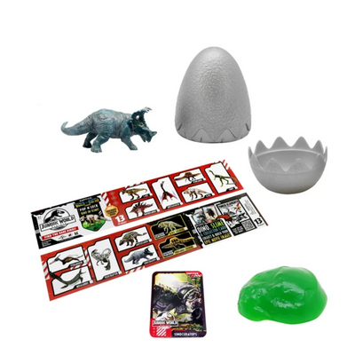 Jurassic World Rebirth Captivz Slime Egg Dinosaur Collectible Flocked Mystery
