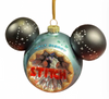 Disney Parks Walt Disney Stitch Icon Mickey Ears Glass Christmas Ornament New