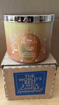Bath and Body Works Disney Princess Belle Limited Edition 3-Wick Candle New