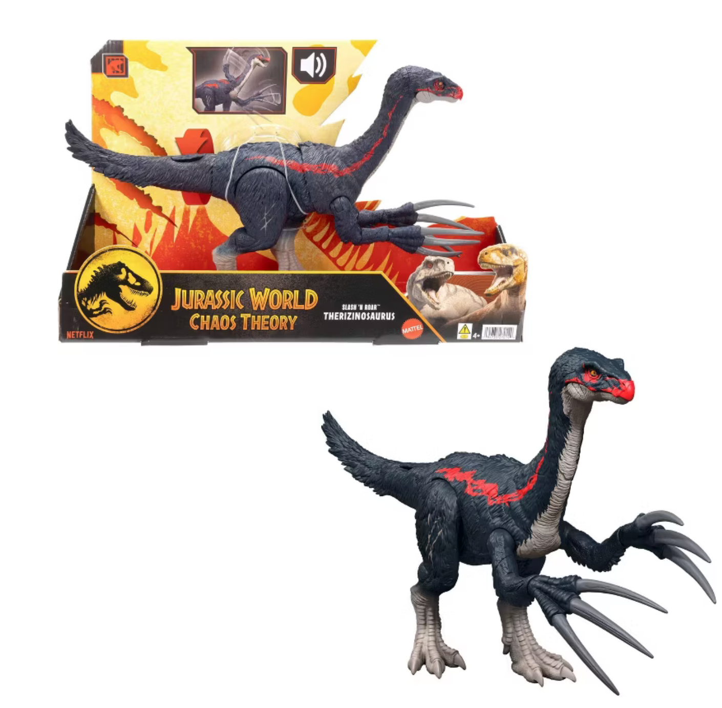 Jurassic World Slash N Roar Therizinosaurus Dinosaur Figure Toy New Wi ...