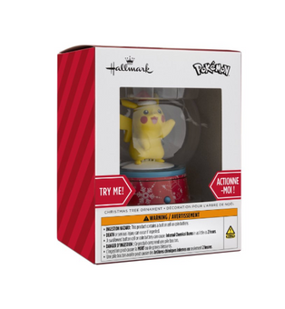 Hallmark Pokémon Pikachu Christmas Musical Globe Ornament New with Box