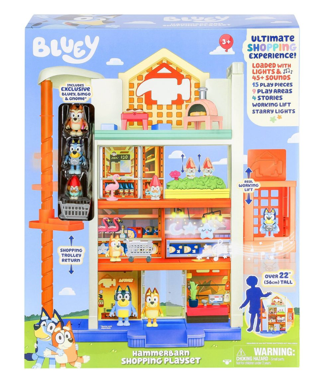 Bluey Hammerbarn Shopping Playset Toy New With Box