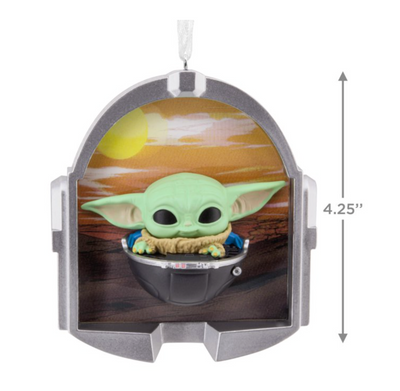 Hallmark Funko Pop Disney Star Wars Mandalorian Grogu Christmas Ornament New