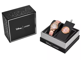 Disney Parks Belle Watch and Pin Set Citizen Beauty and the Beast New With Tag