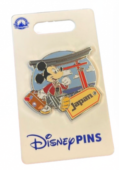 Disney Parks Epcot Mickey Mouse Traveling Japan Pin New with Card