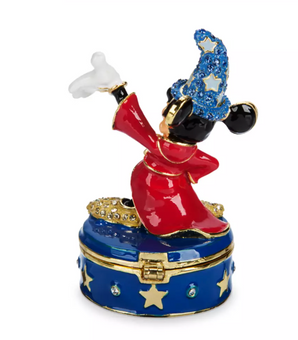 Disney Parks Sorcerer Mickey Mouse Trinket Box by Arribas Brothers New with Box