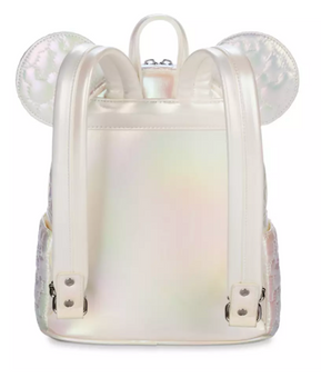 Disney Parks Mickey Mouse Icon Quilted Iridescent Loungefly Mini Backpack New