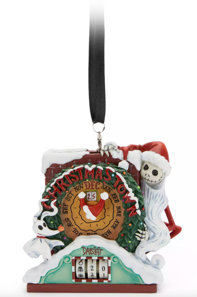 Disney Parks The Nightmare Before Christmas Town Countdown Calendar Ornament New