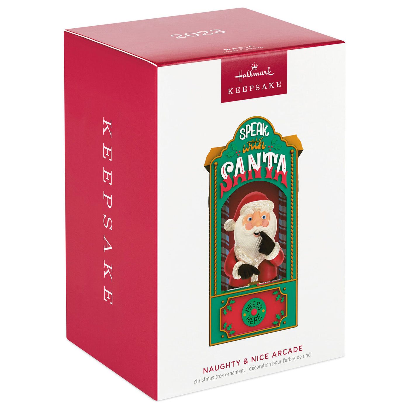 Hallmark 2023 Keepsake Naughty & Nice Arcade Christmas Ornament New with Box O