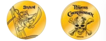 Disney Magic Kingdom Pirates of the Caribbean Stitch Collectible Medallion New