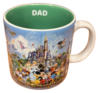 Disney Parks WDW Storybook Mickey & Friends Dad Coffee Mug New With Tag