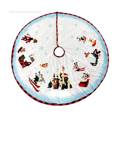 Disney Walt's Holiday Lodge Mickey and Friends Christmas Tree Skirt New w Tag