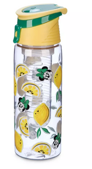 Disney Parks Minnie Mouse Lemons Infuser Bottle with Built-In Straw New with Tag