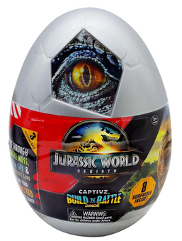 Jurassic World Rebirth Captivz Build N' Battle Dinos Mystery Egg Toy New w tag