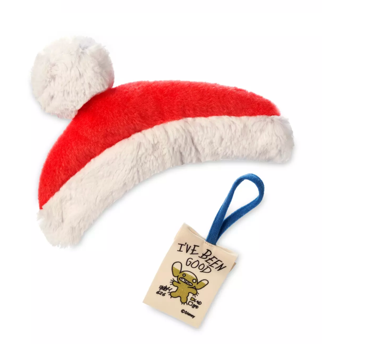 Disney Parks Stitch Santa I've Been Good Holiday Christmas Plush Bag New w Tag