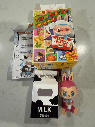 Pop Mart Labubu The Monsters Wacky Mart Milk Vinyl Figure USA Seller New w Box
