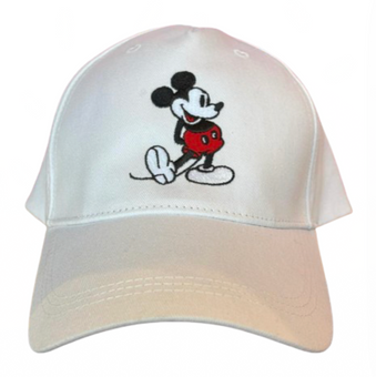 Disney Parks Hat Baseball Cap Mickey Mouse Standing White WDW New With Tag
