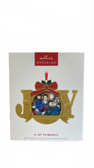 Hallmark 2025 Keepsake A Joy to Behold Photo Frame Metal Christmas Ornament New