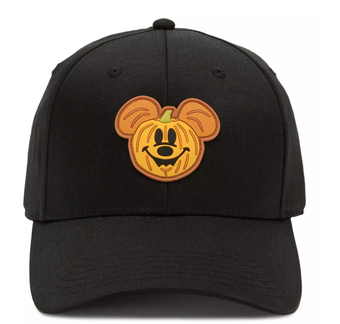 Disney Parks WDW Mickey Pumpkin Jack-o'-Lantern Halloween Baseball Cap Adult New