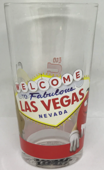 M&M's World Welcome to Fabulous Las Vegas Sign Characters Pint Glass New