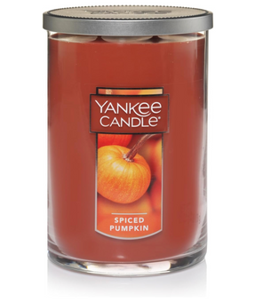 Yankee Candle Spiced Pumpkin 2-Wick Large Tumbler Jar Candle 22 oz New