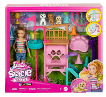 Barbie and Stacie to the Rescue Puppy Playground Playset Doll Toy New with Box