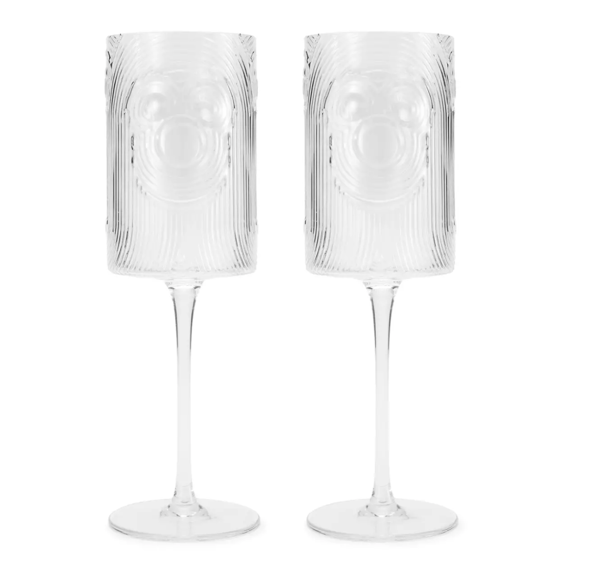 Disney Parks Home Collection Mickey Icon Stem Glass Set of 2 New with Box