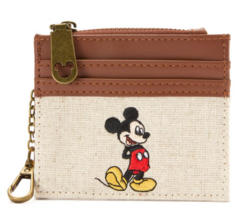Disney Parks Mickey Mouse Canvas Wallet New with Tag