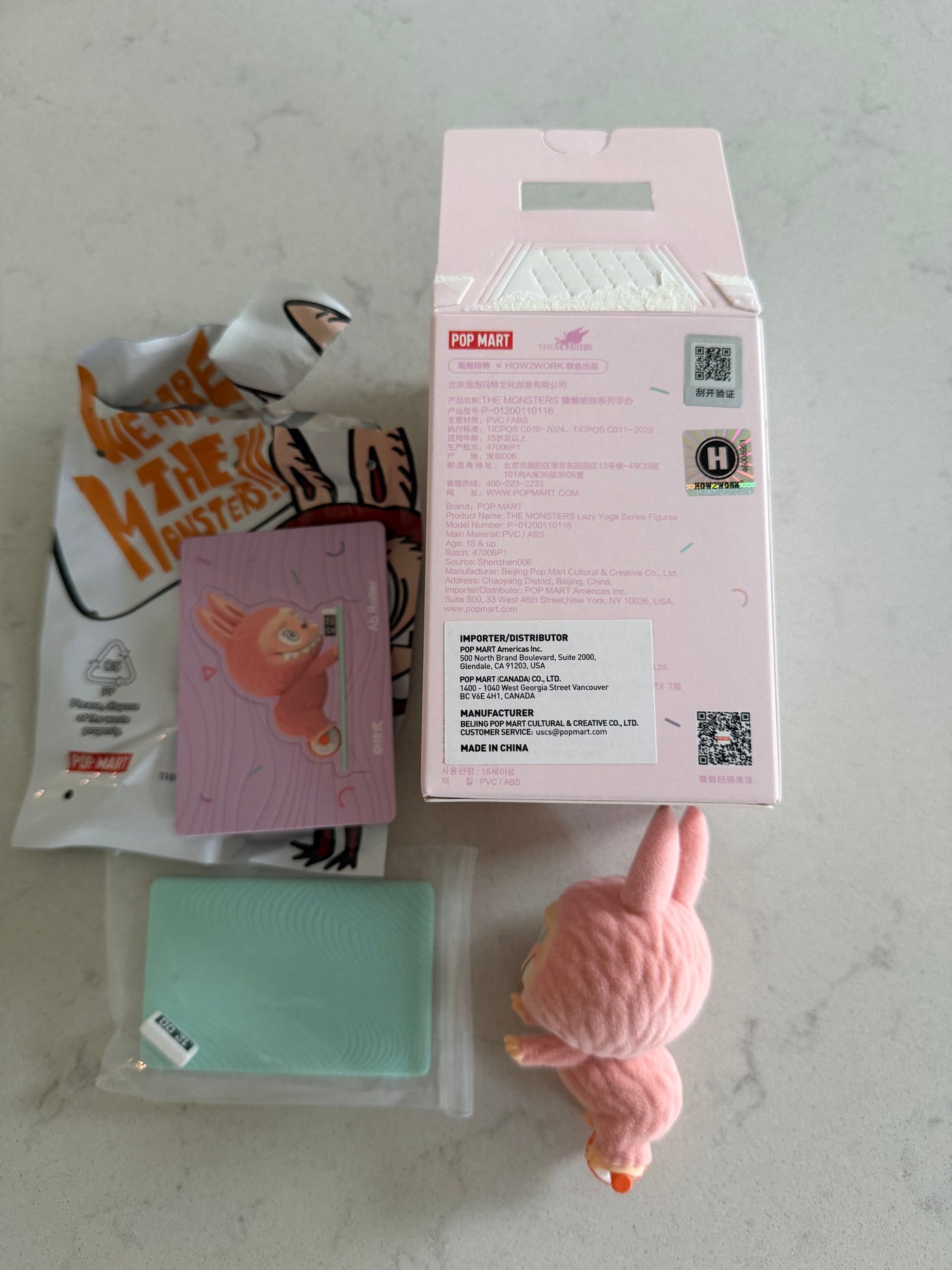 Pop Mart Labubu The Monsters Lazy Yoga AB Roller Figure USA SELLER New with Box