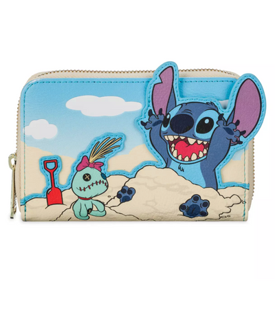 Disney Parks 3D Stitch with Scrump the Doll and Shovel Loungefly Wallet New