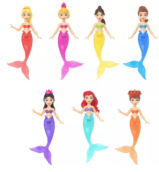 Disney Princess Ariel & Sisters Mermaid Character Set 7 Small Toy New with Tag