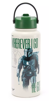 Disney Parks Mandalorian Grogu Stainless Steel Water Bottle Star Wars New W Tag