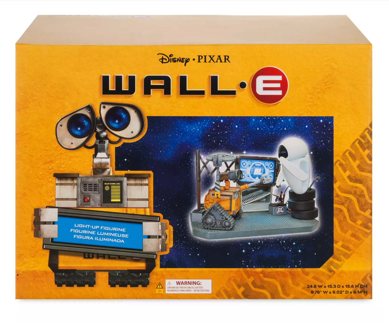 Disney Parks Pixar Wall-e and Eve Light-Up Figure Statue Figurine New