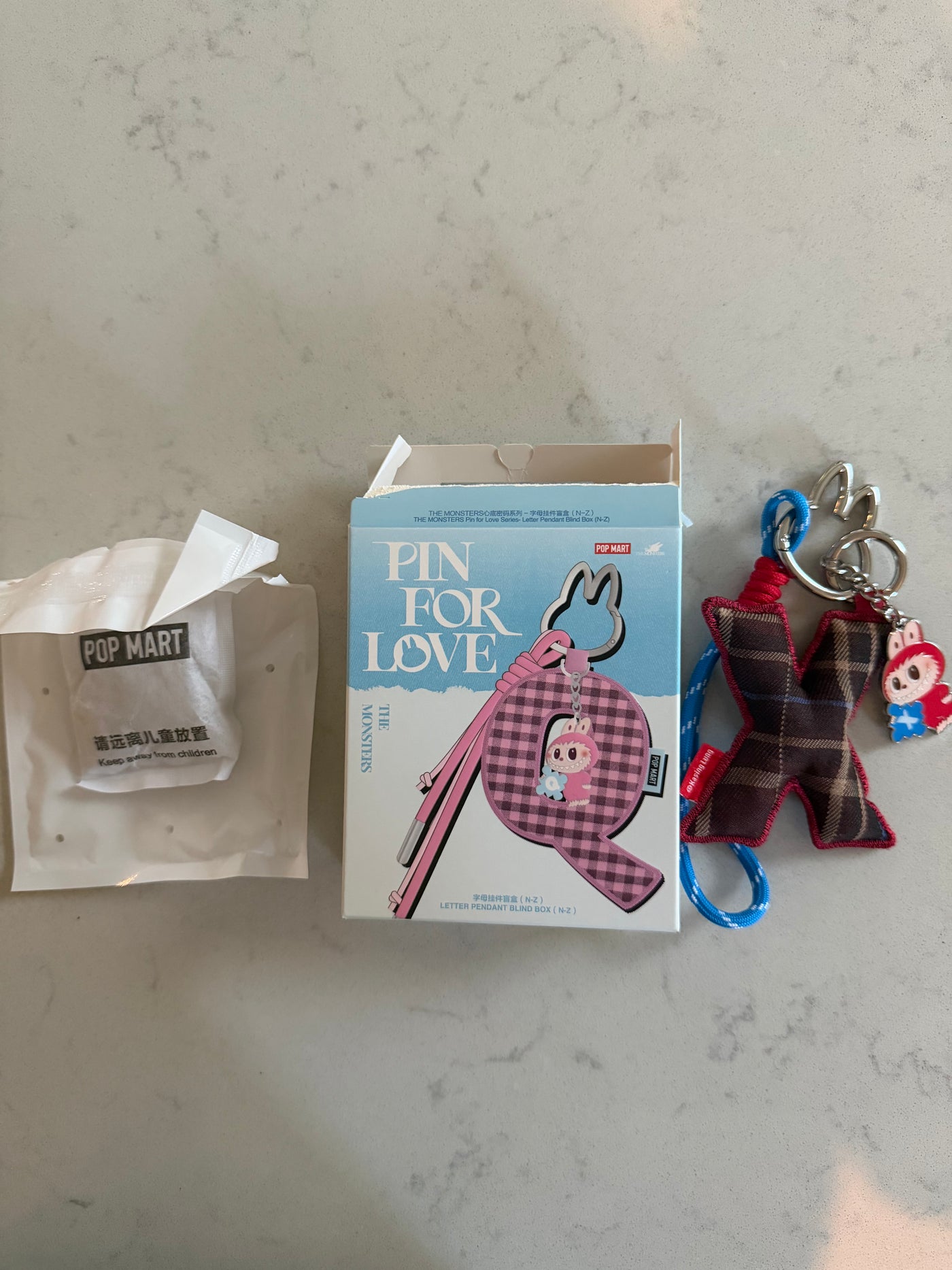 Pop Mart Labubu The Monsters Pin for Love Letter Pendant X Keychain USA New