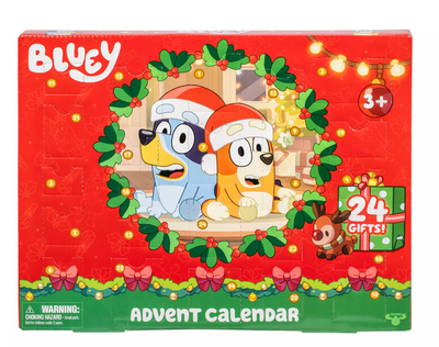 Disney Bluey Advent Calendar 4 Mini Figures Bluey Bingo Muffin Socks New