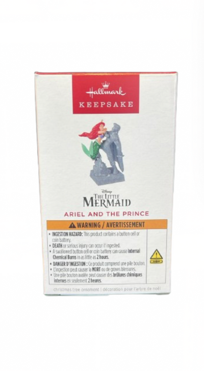 Hallmark Keepsake 2025 Ariel and the Prince Ornament With Sound Ornament New