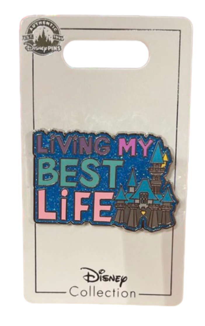 Disney Parks Castle Living My Best Life Pin New with Card