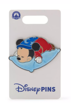 Disney Parks Sorcerer Mickey Mouse on Pillow Pin Fantasia New With Card