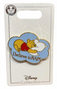 Disney Parks Winnie the Pooh I Believe in Naps Cloud Pin New With Card
