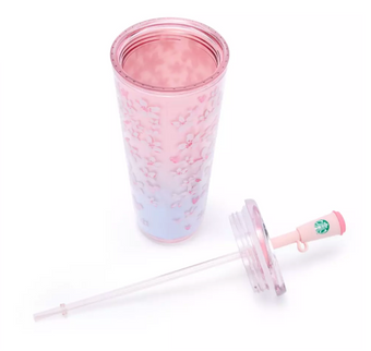 Disney Parks Mickey Mouse Icon Sakura Starbucks Tumbler with Straw New with Tag