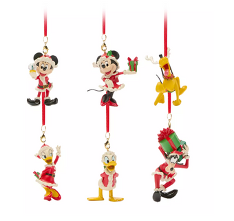 Disney Parks Santa Mickey and Friends Holiday Christmas Ornament New with Box