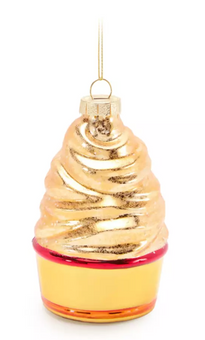 Disney Parks Pineapple Swirl Glass Christmas Ornament New With Tag