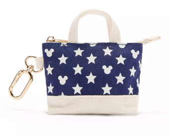 Disney Parks Mickey Mouse Icon Americana Micro Canvas Tote Bag Charm New W Tag