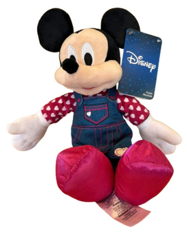 Disney Parks Mickey Mouse Valentine's Day Love Heart Plush 13'' Toy New with Tag